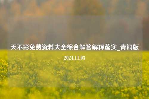 天不彩免费资料大全综合解答解释落实_青铜版2024.11.03