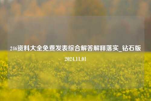 246资料大全免费发表综合解答解释落实_钻石版2024.11.01