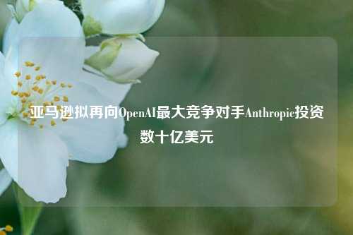 亚马逊拟再向OpenAI最大竞争对手Anthropic投资数十亿美元