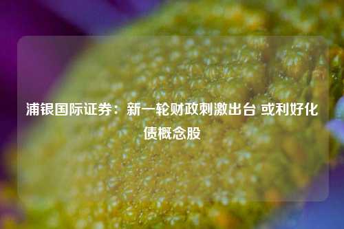 浦银国际证券：新一轮财政刺激出台 或利好化债概念股