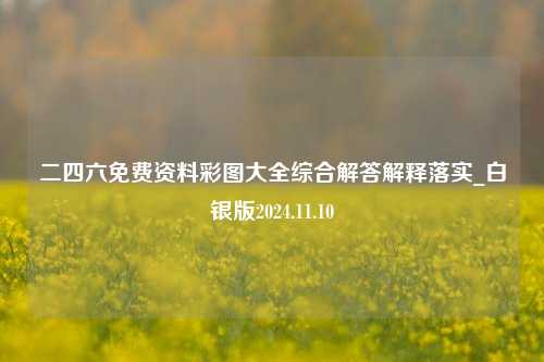 二四六免费资料彩图大全综合解答解释落实_白银版2024.11.10