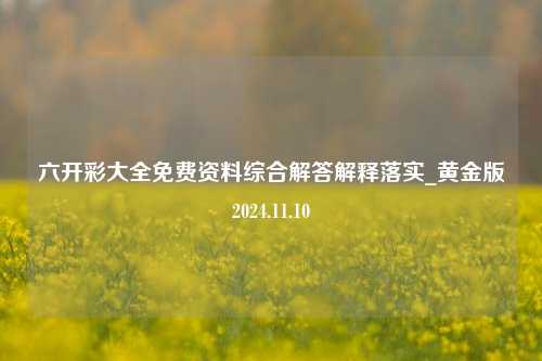 六开彩大全免费资料综合解答解释落实_黄金版2024.11.10