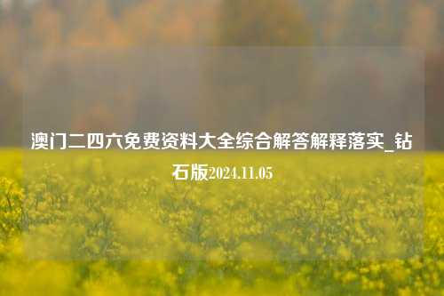 澳门二四六免费资料大全综合解答解释落实_钻石版2024.11.05