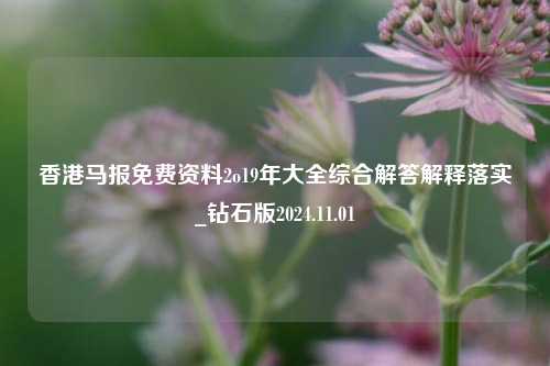 香港马报免费资料2o19年大全综合解答解释落实_钻石版2024.11.01